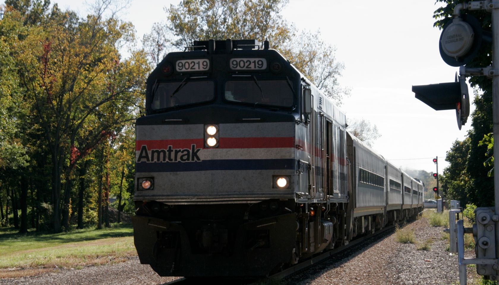 An Amtrak train.
