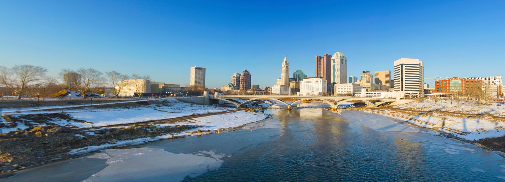 Pano of Columbus skyline