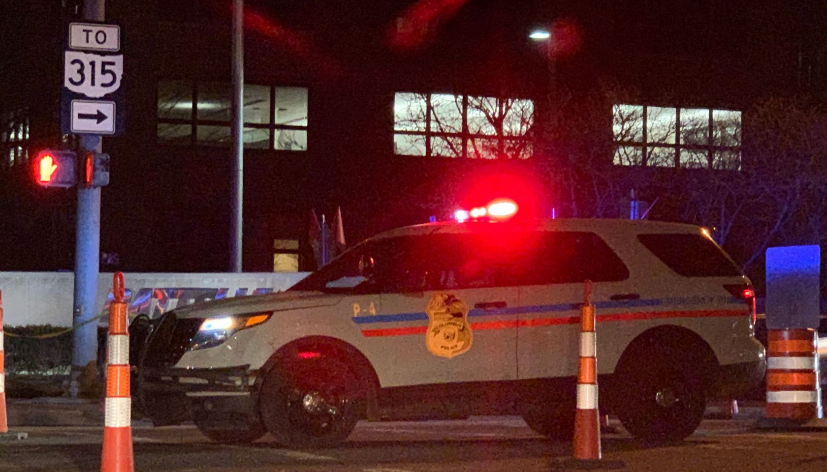 Columbus Police Car at Night