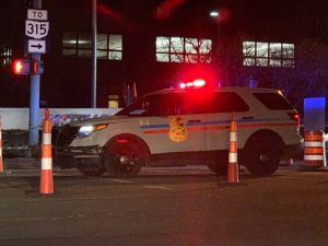 Columbus Police Car at Night